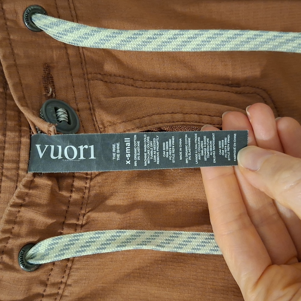 Vuori The Rise/The Shine Drawstring Ripstop Pants in Clay/Rust (Size XS) - Picture 9 of 10